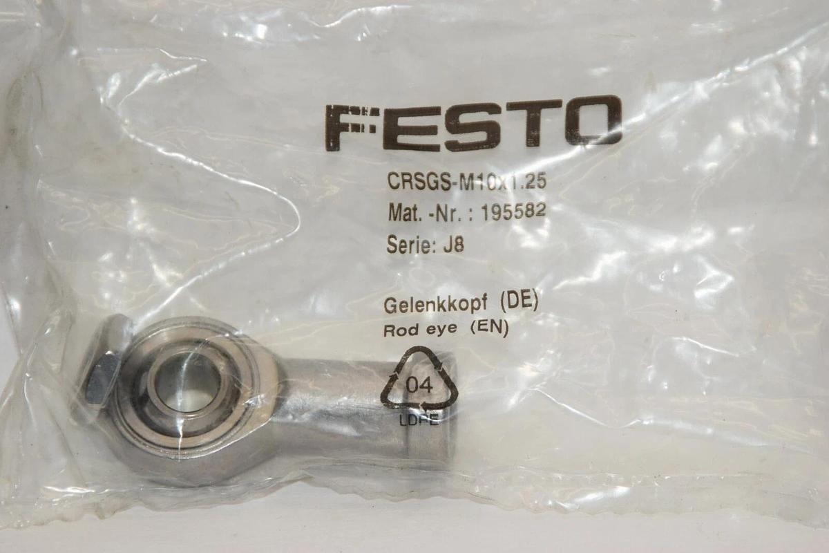 (NEW) FESTO CRSGS-M10x1.25 CRSGSM10x1.25 195582 Rod End