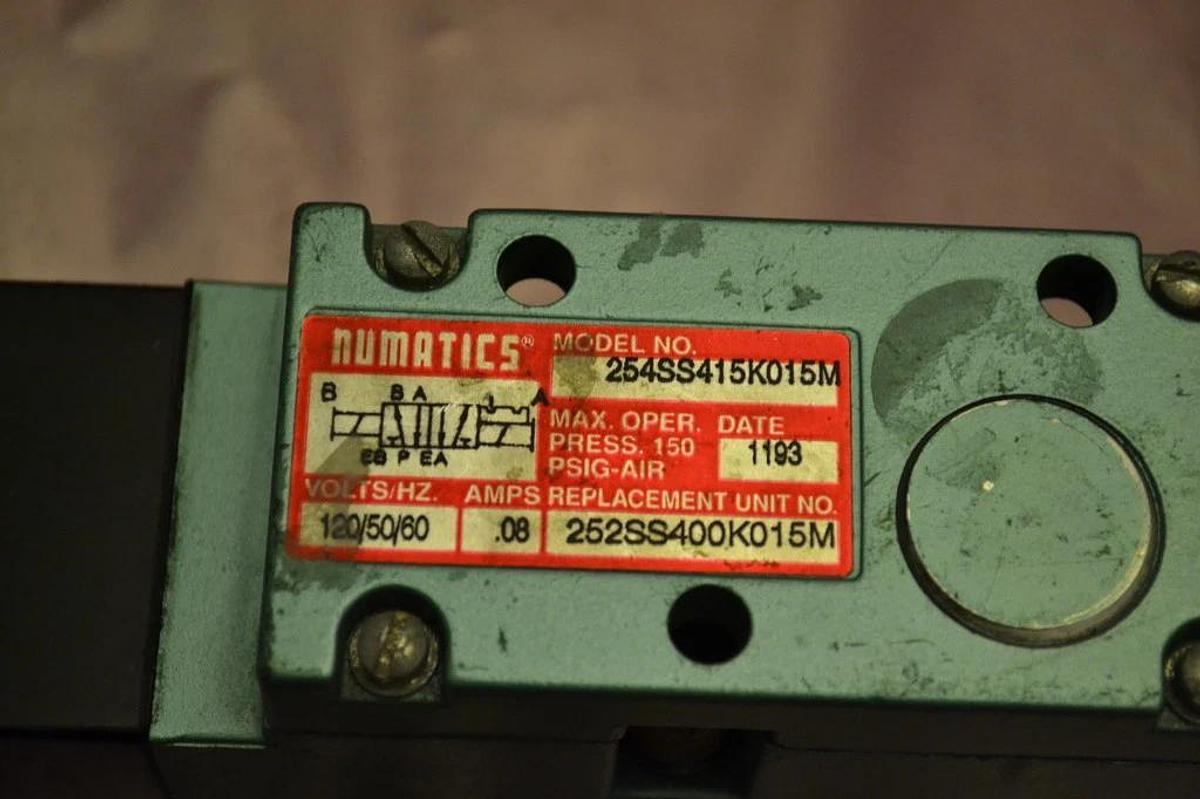 Used NUMATICS VALVE 254SS415K015M 252SS400K015M