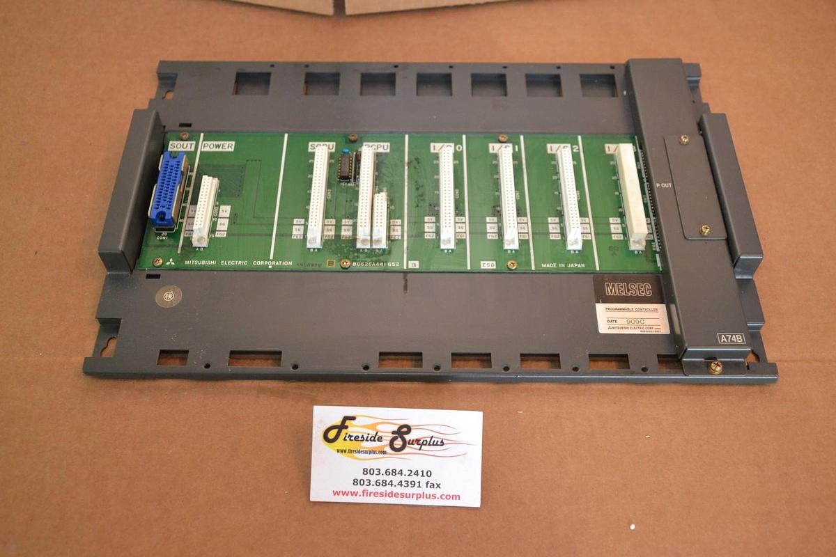 Used MITSUBISHI MELSEC Programmable Controller PLC Base Unit Rack A74B