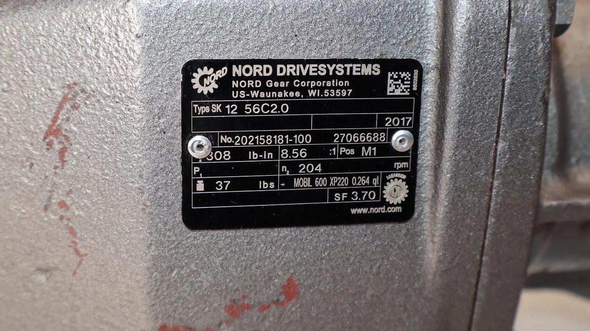NORD Gear Box Worm Speed Reducer SK 12 56C2.0 202158181-100 8:56:1 (NOS)