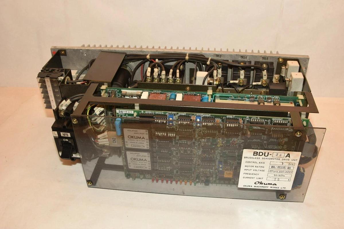 Used OKUMA BDU-30A BDU30A BL-H50E-80 3Phase 200/220V 50/60Hz 25A Servomotor Drive