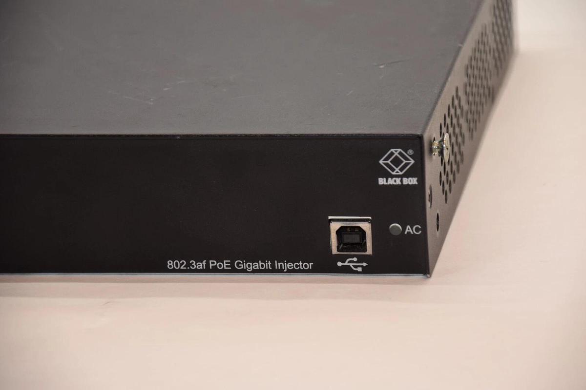 Used BLACK BOX LPJ016A-F 16-Port Gigabit Injector