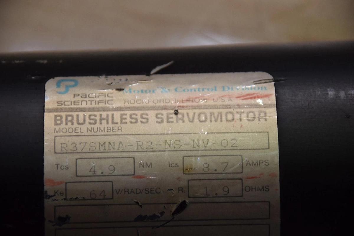 Used PACIFIC SCIENTIFIC R37SMNA-R2-NS-NV-02 8.7A 1.9 Ohms BRUSHLESS SERVO MOTOR