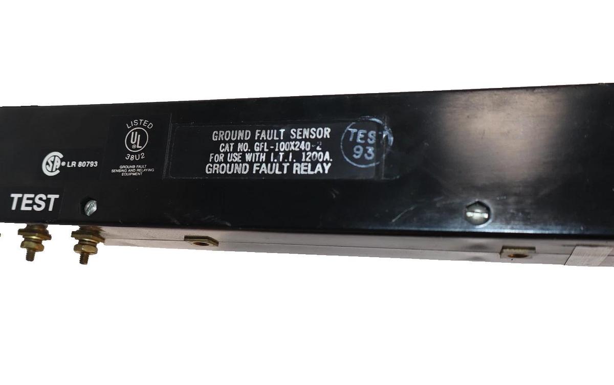Used Instrument Transformers Inc. GFL-100X240-2 1200A Amp Ground Fault Sensor Relay