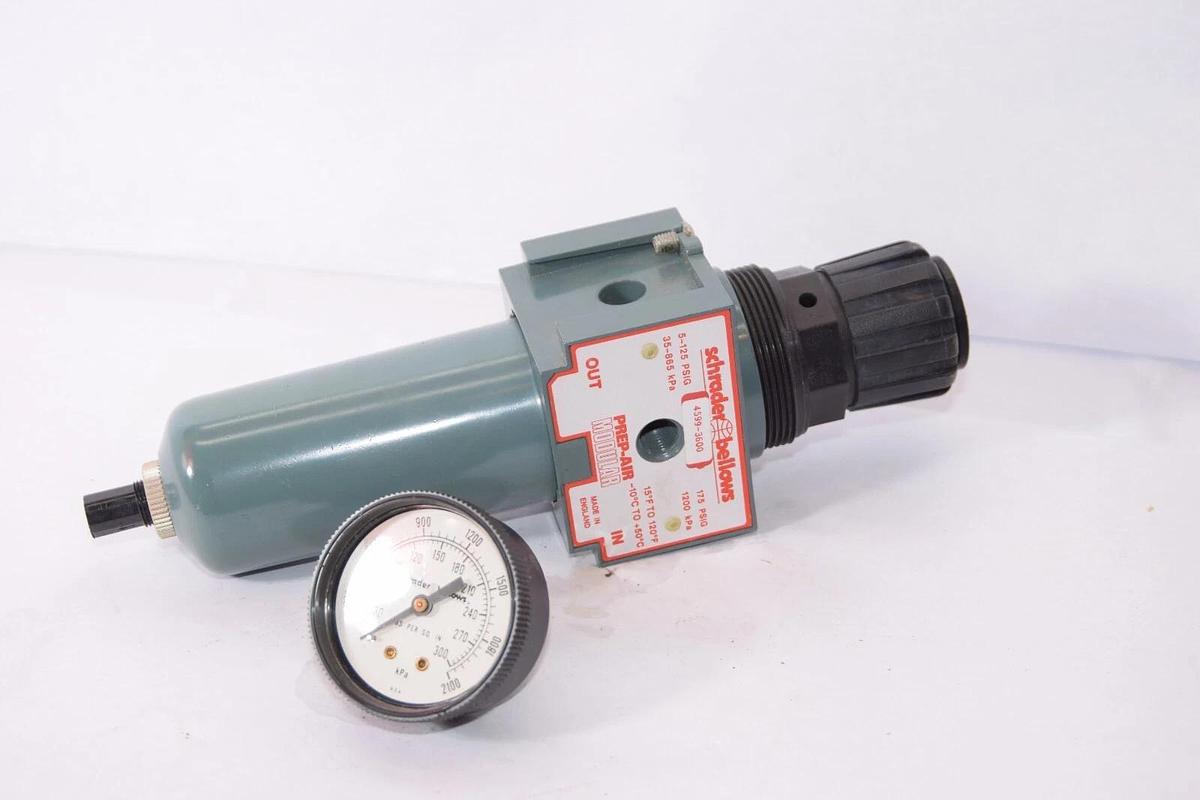 (NEW) SCHRADER BELLOWS 4599-3600 5-125psig Prep-Air Modular Lubricator *Dent*