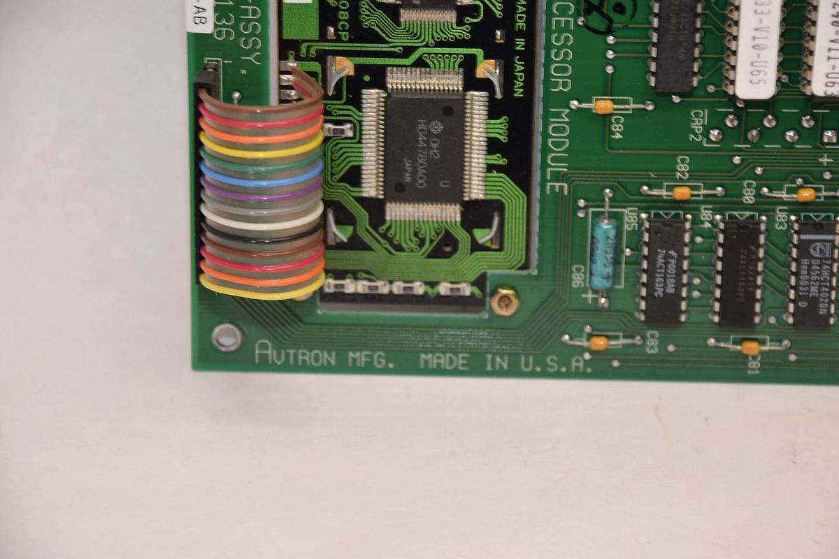 Used AVTRON 630264 Rev D Microprocessor Module w/ Sub-Assembly A20136 for DC Drive