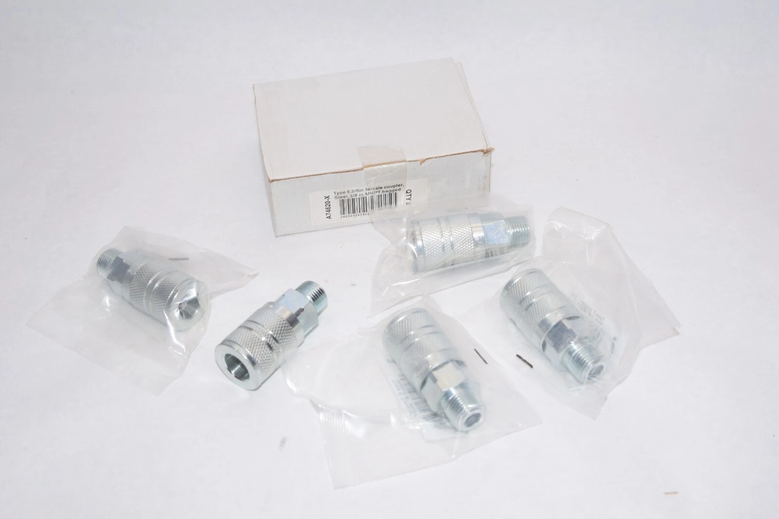 (NEW - Box of 5) LEGACY A74620-X Type E 3/8" MNPT Steel Female Coupler