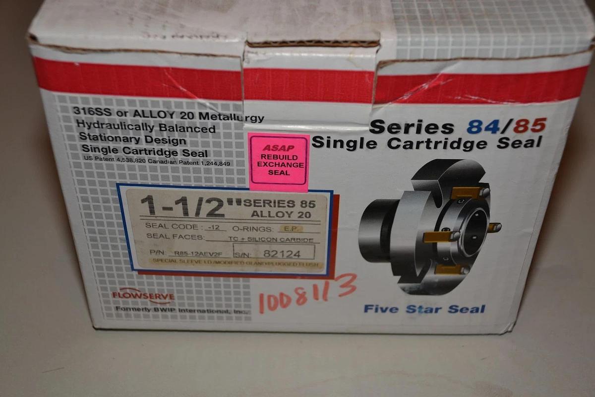 Flowserve Five Star Single Cartridge Seal R85-12AEV2F R8512AEV2F 1-1/2" 85 NEW