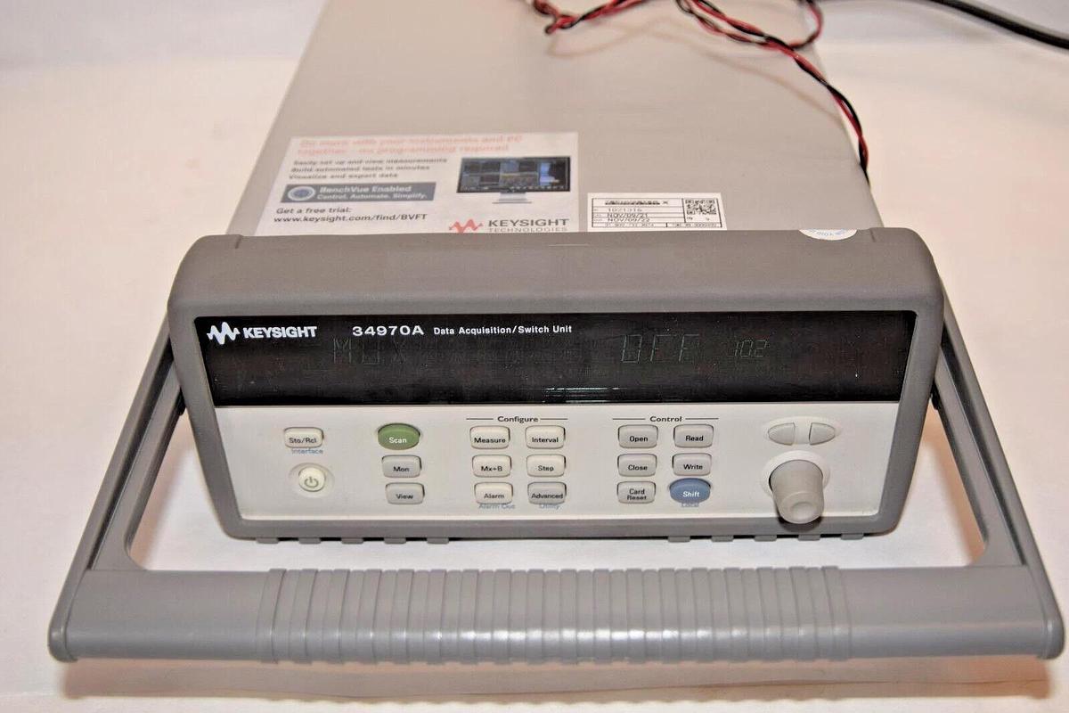 Used HP Keysight 34970A Data Aquisition Switch Unit w/ Keysight 34901A 20 Channel