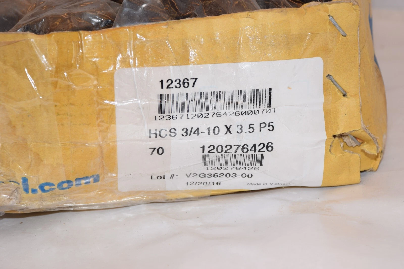 (NEW - Box of 65) FASTENAL HCS 3/4-10 x 3-1/2 P5 Grade 5 Hex HD Cap Screw