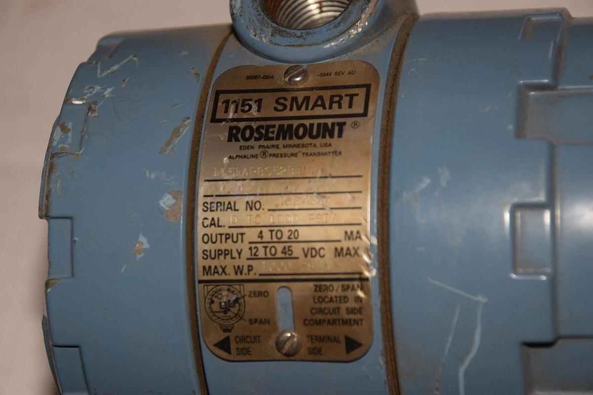 Used ROSEMOUNT FISHER  1151 Smart Transmitter 1151AP8S52B1M3 01151-0934-0004