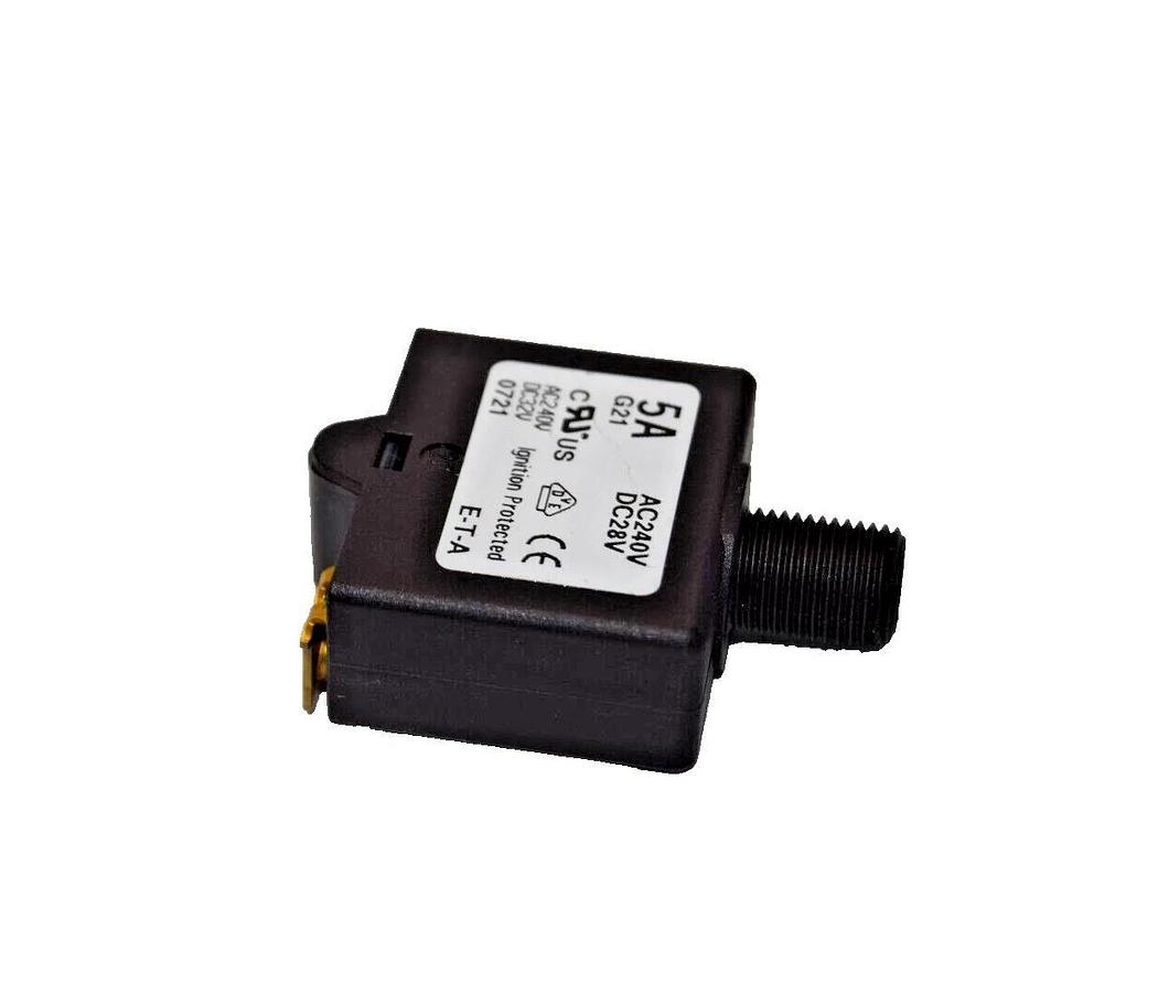 Lot 5  E-T-A ETA 1658-G21-00-S83-5A BREAKER  7-17sec 5A 5 Amp G21 1658 240v 28v