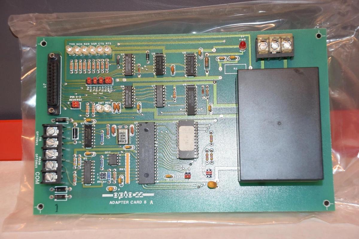 NEW OPTO 22 AC8A ADAPTER CARD 8 HALF DUPLEX RS232 MODEM TO RS422 ADAPTER CARD