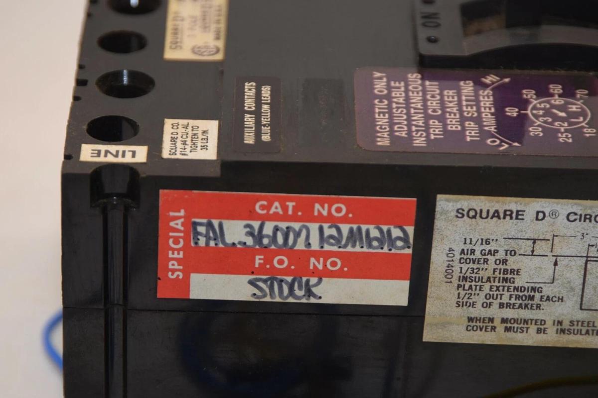 (NEW) SQUARE D FAL3600712M1212 7A 7 Amp 7 A 600V 3P Circuit Breaker