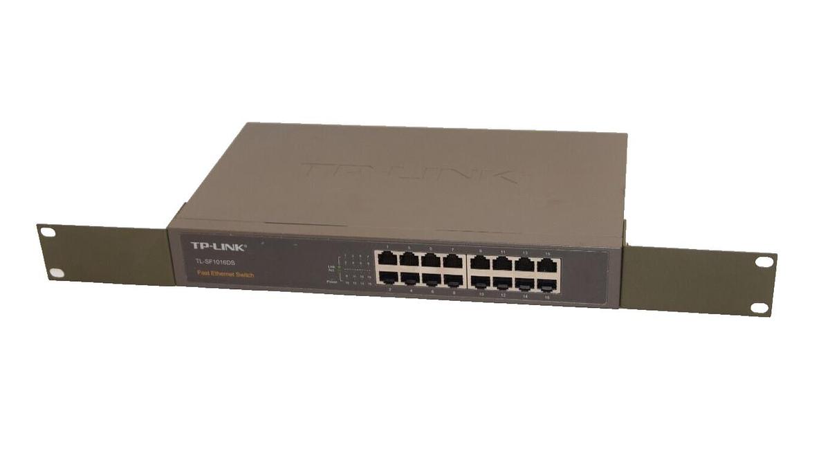 Used TP-LINK TL-SF1016DS 100-240V 50/60Hz 0.3A 16-Port Fast Ethernet Switch