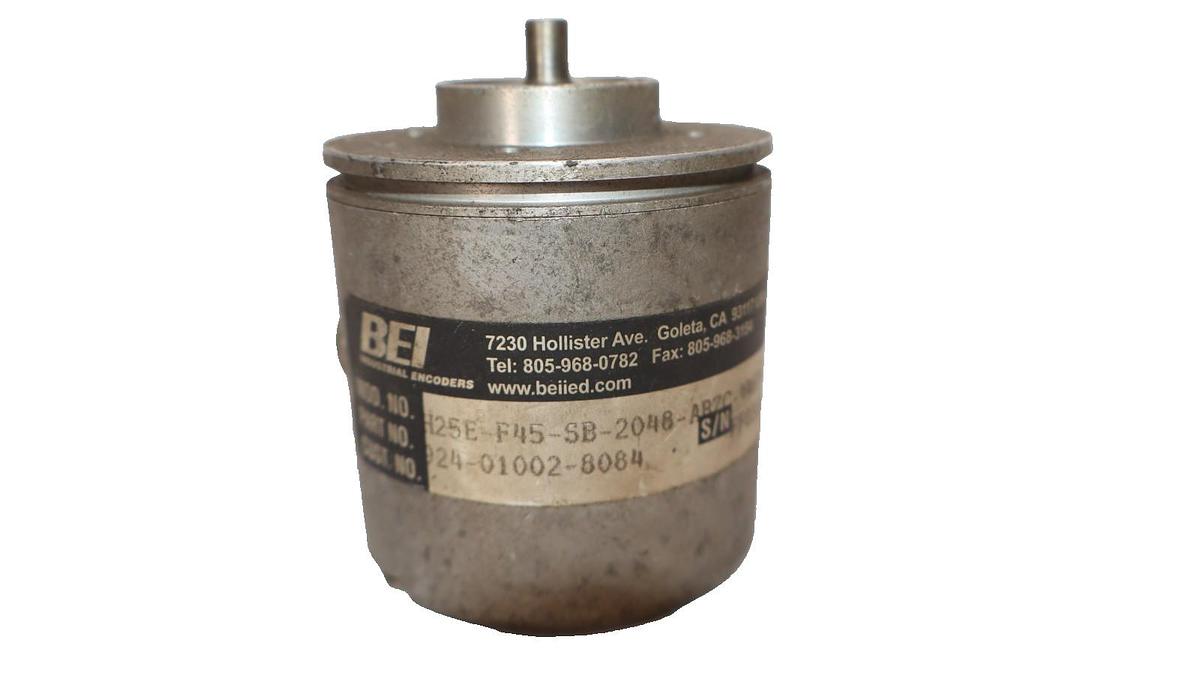 Used BEI H25E-F45-SB-2048-ABZC-4469-SM18-S , H25EF45SB2048ABZC4469SM18S Encoder