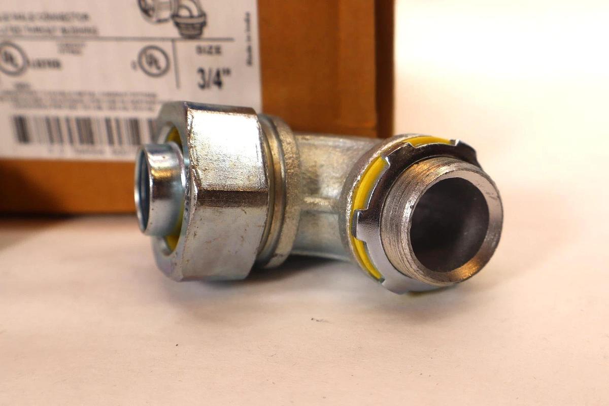 Eaton Crouse-Hinds LT7590 90° Male Metal Connector Conduit Fitting 3/4" *Qty 10