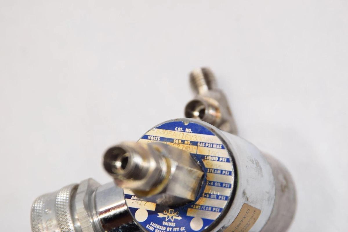 Used GC VALVES S306AH16V3BC5S 24V 100psi Solenoid Valve