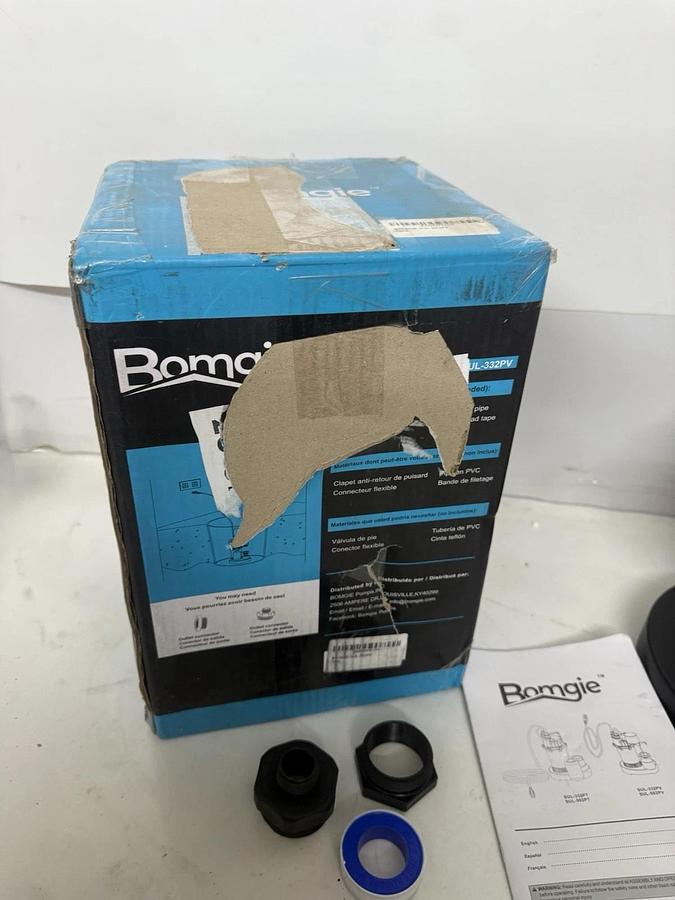 BOMGIE 1/3HP Sump Pump Submersible Vertical Float Switch SUL-332PV 115v 2510gph