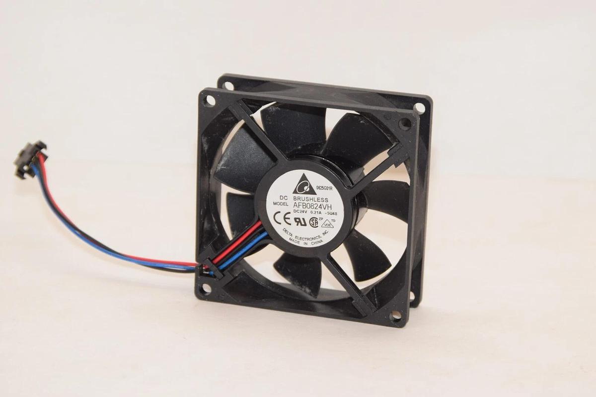 Used DELTA ELECTRONICS AFB0824VH 24Vdc 0.21A 2 Pin DC Brushless Cooling Fan