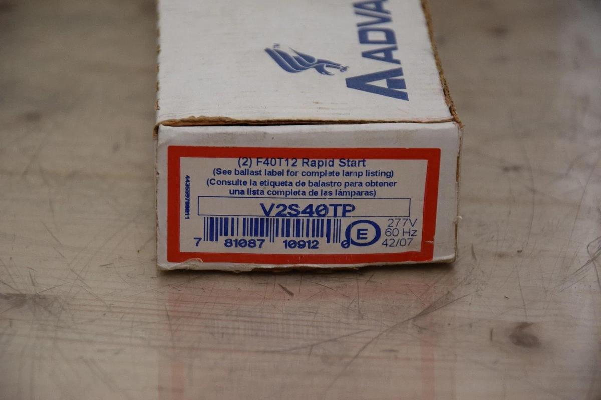 3 ADVANCE RAPID START V2S40TP V-2S40-T-1-TP F40T12 277V FLUORESCENT BALLAST NEW