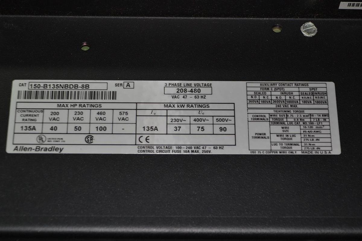 ALLEN BRADLEY 150-B135NBDB-8B  Smart Motor Controller  150 B135NBDB 8B NEW