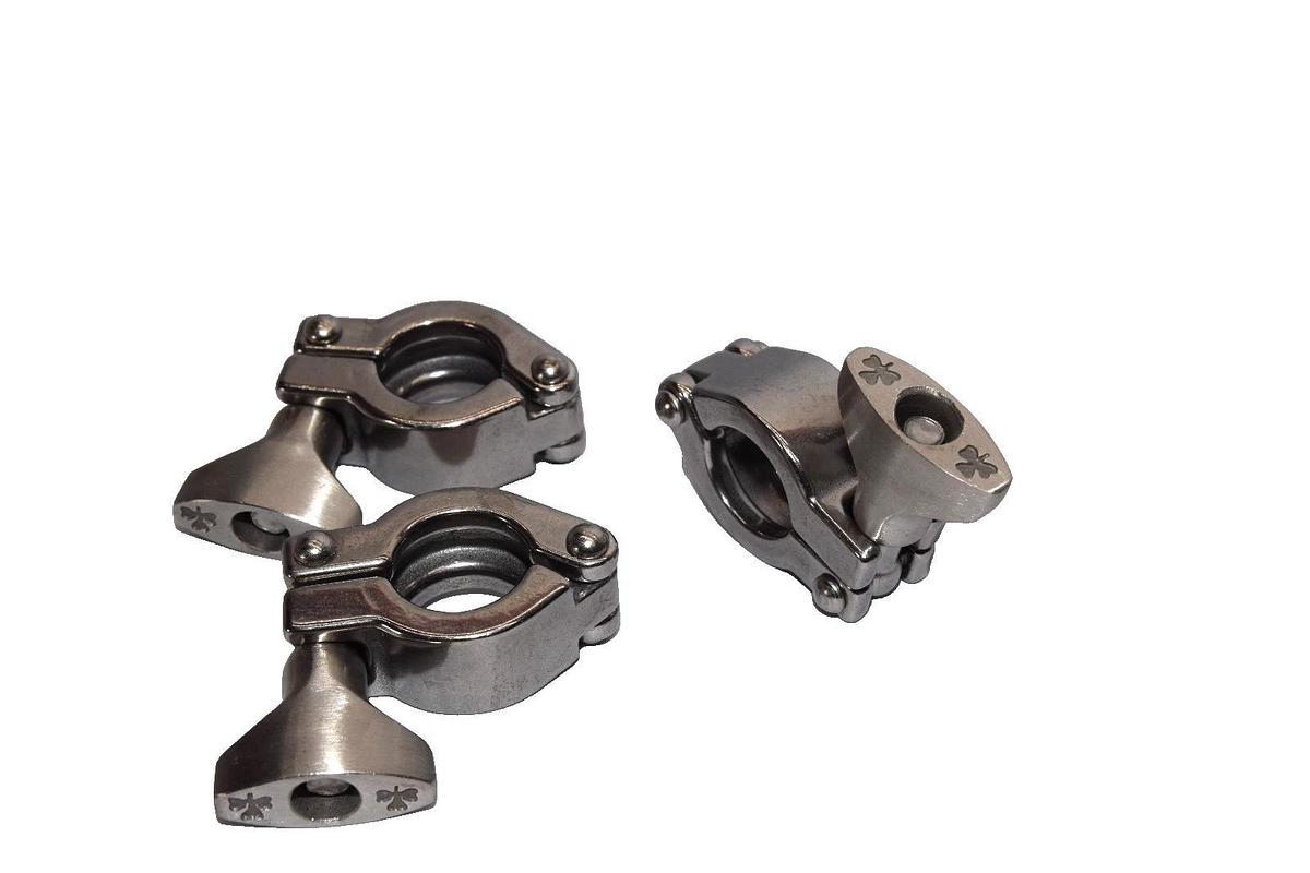 Tri-Clover 3/4" 304 Stainless Steel Sanitary Clamp (New - Lot of 3)