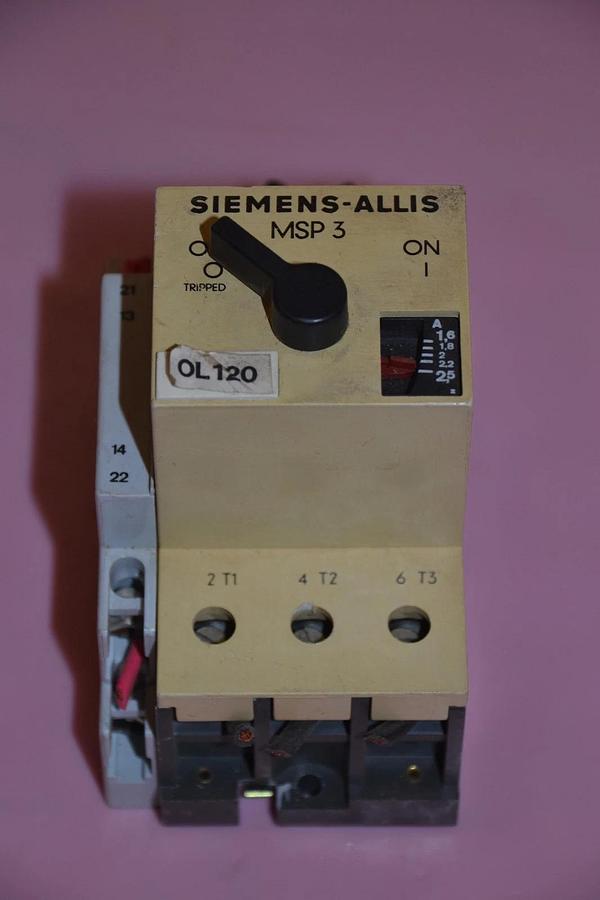 Used SIEMEN STARTER MSP30G MSP3 0G 1,6-2,5 A AMP MSP3A11