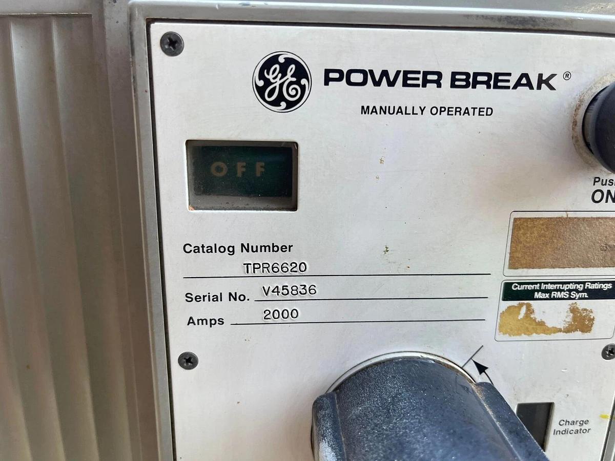Used General Electric GE Power Breaker Manual Circuit Breaker TPR6620 2000 Amp 2000A