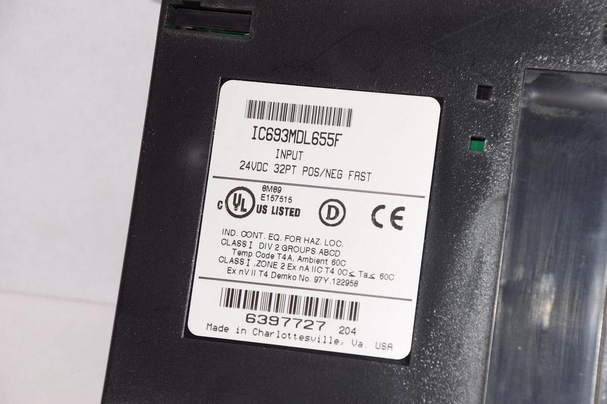 Used GE FANUC Input Module IC693MDL655F 24Vdc 32pt Pos/Neg Fast Input Module