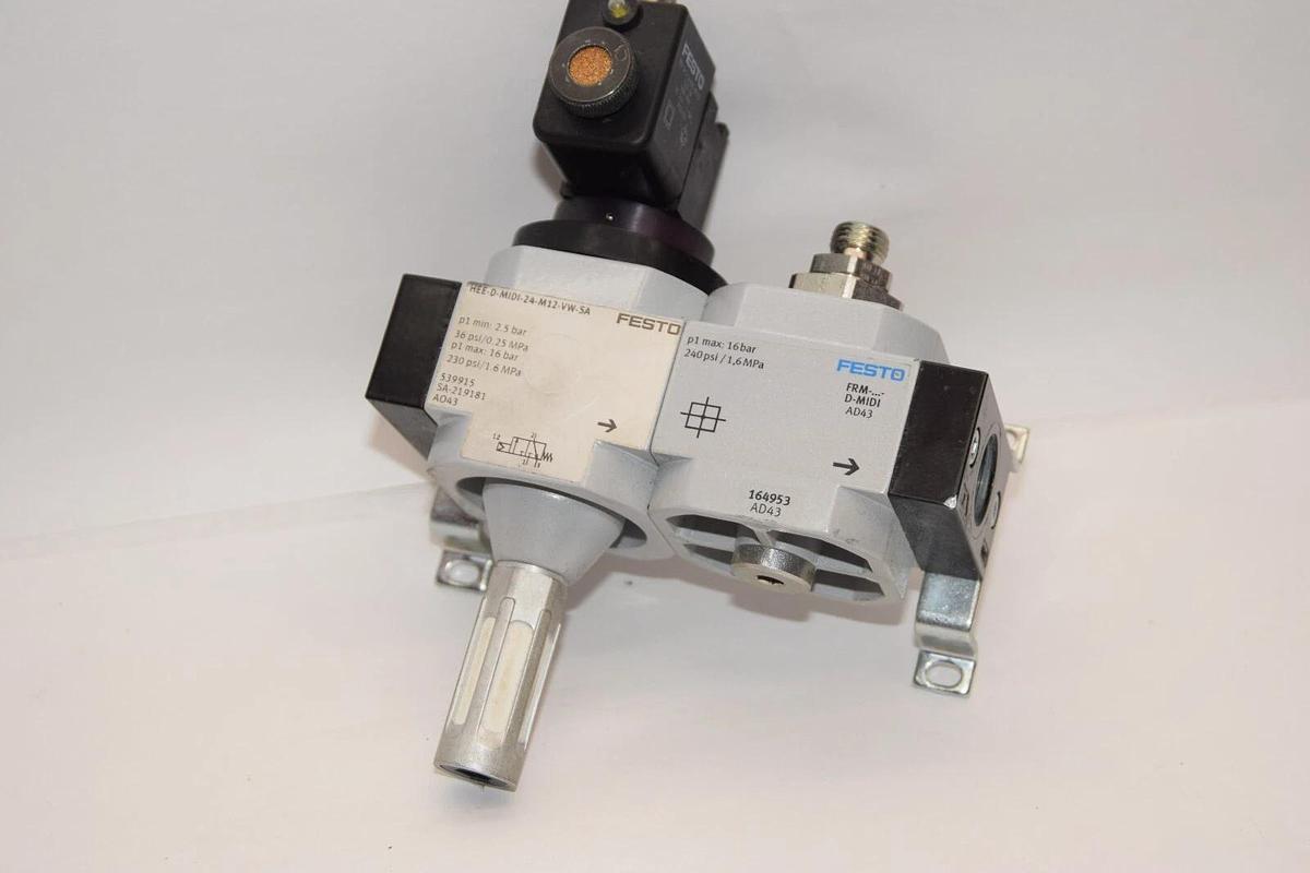 Used FESTO HEE-D-MIDI-24-M12-VW-SA 539915 SA-219181 On/Off Valve