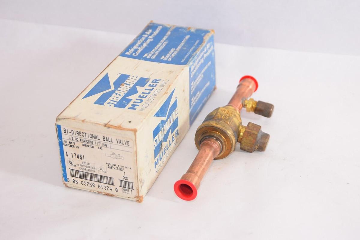 (NEW) MUELLER A 17461 A17461 1/2" OD Streamline Bi-Directional Ball Valve