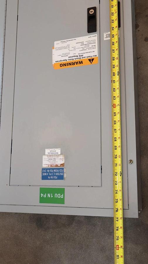 Used General Electric GE ASeries 400A Panelboard Panel AQF3424JBX 208y/120v 3ph 4w 42