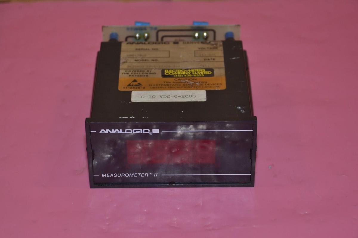 Used ANALOGIC MEASUREMETER II AN25M00-EP-1-XX-10-X-X AN25M00EP1XX10XX 117 VAC