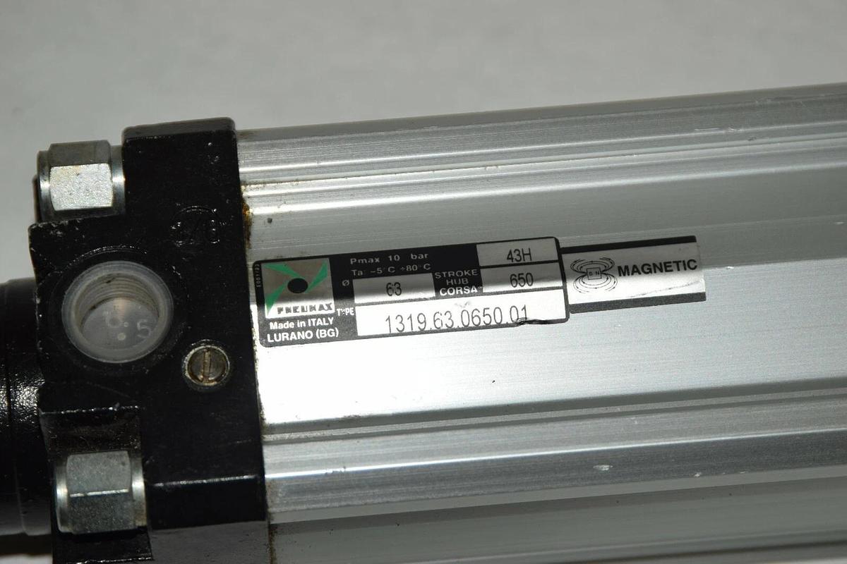 (NEW) PNEUMAX 1319.63.0650.01 63mm Bore 650mm Stroke 10 bar Pneumatic Cylinder