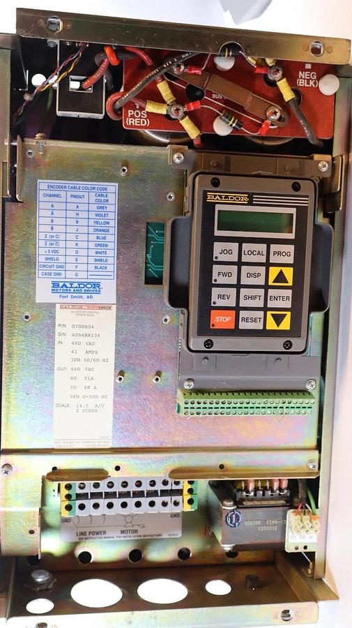 Used BALDOR Vector Drive ZD18H43O-EO ZD18H430-EO 0700654 460v 3ph 30hp 40hp 22kw 30kw