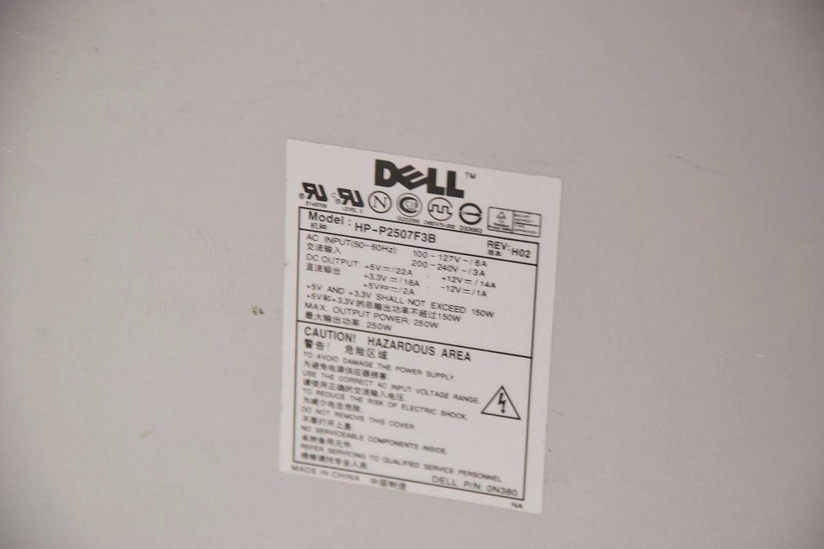 Used DELL HP-P2507F3B Rev H02 150w Power Supply