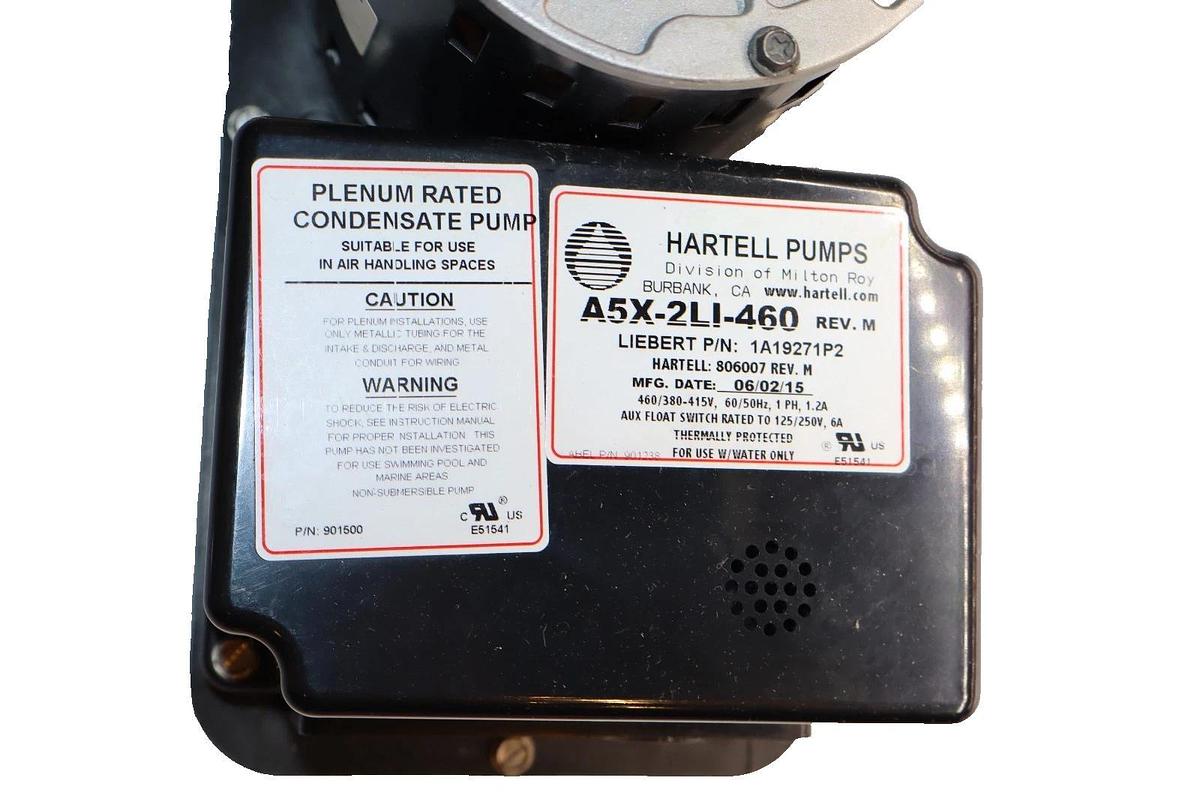 Used HARTELL PUMPS A5X-2LI-460 , 1A19271P2 Condensate Pump