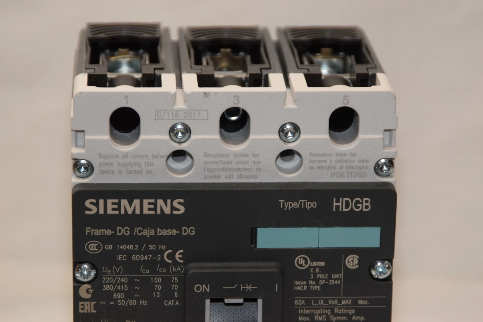 SIEMENS VL Circuit Breaker 3VL2506-2PE33-0AA0 60A 60 A Amp 3P HDK3T060F NEW