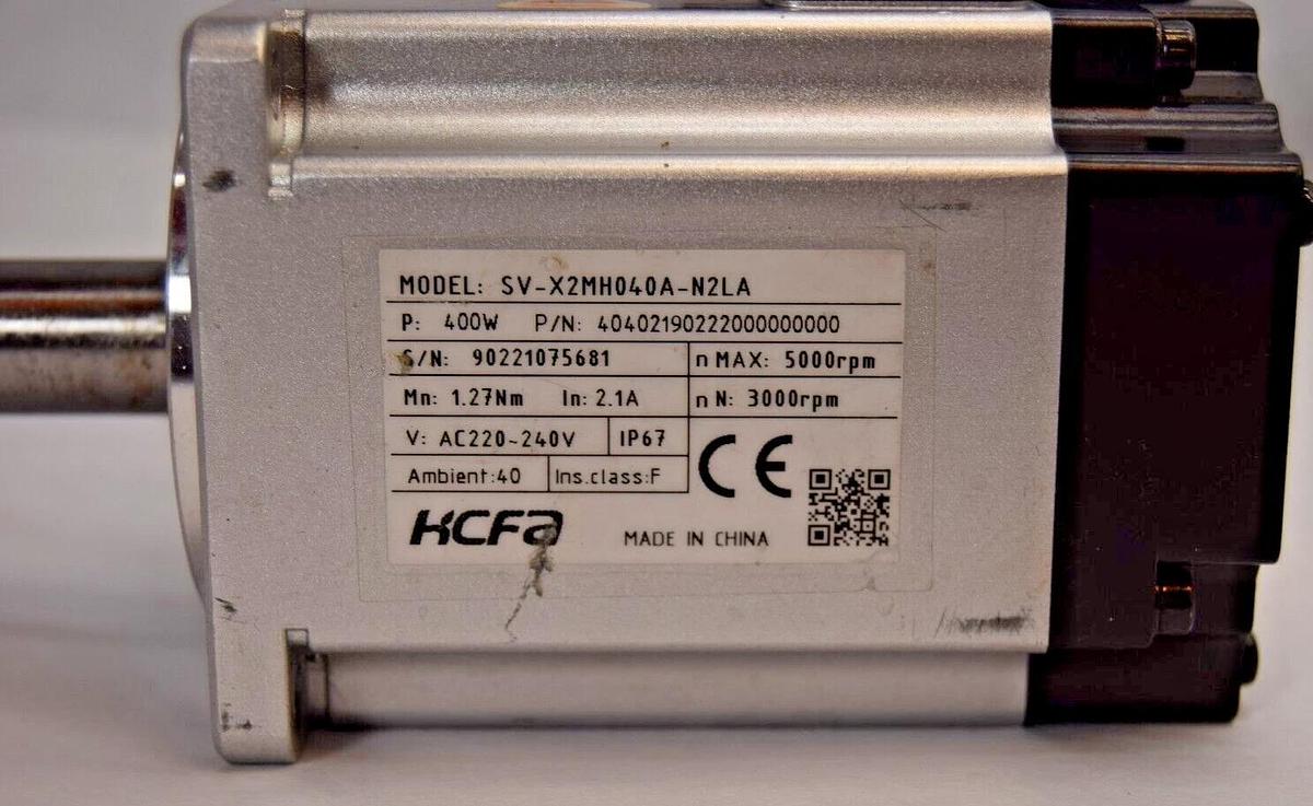 Used HCFA Servo Motor SV-X2MH040A-N2LA 40402190222000000000 400w 400 W  220-240v 2.1a