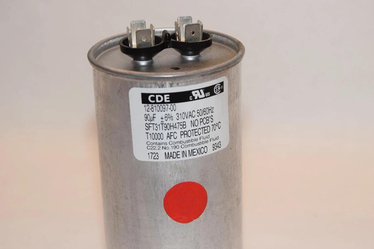 (NEW) CDE 12-810097-00 SFT31T90H475B 90uF +/-6% 310Vac 50/60Hz Capacitor
