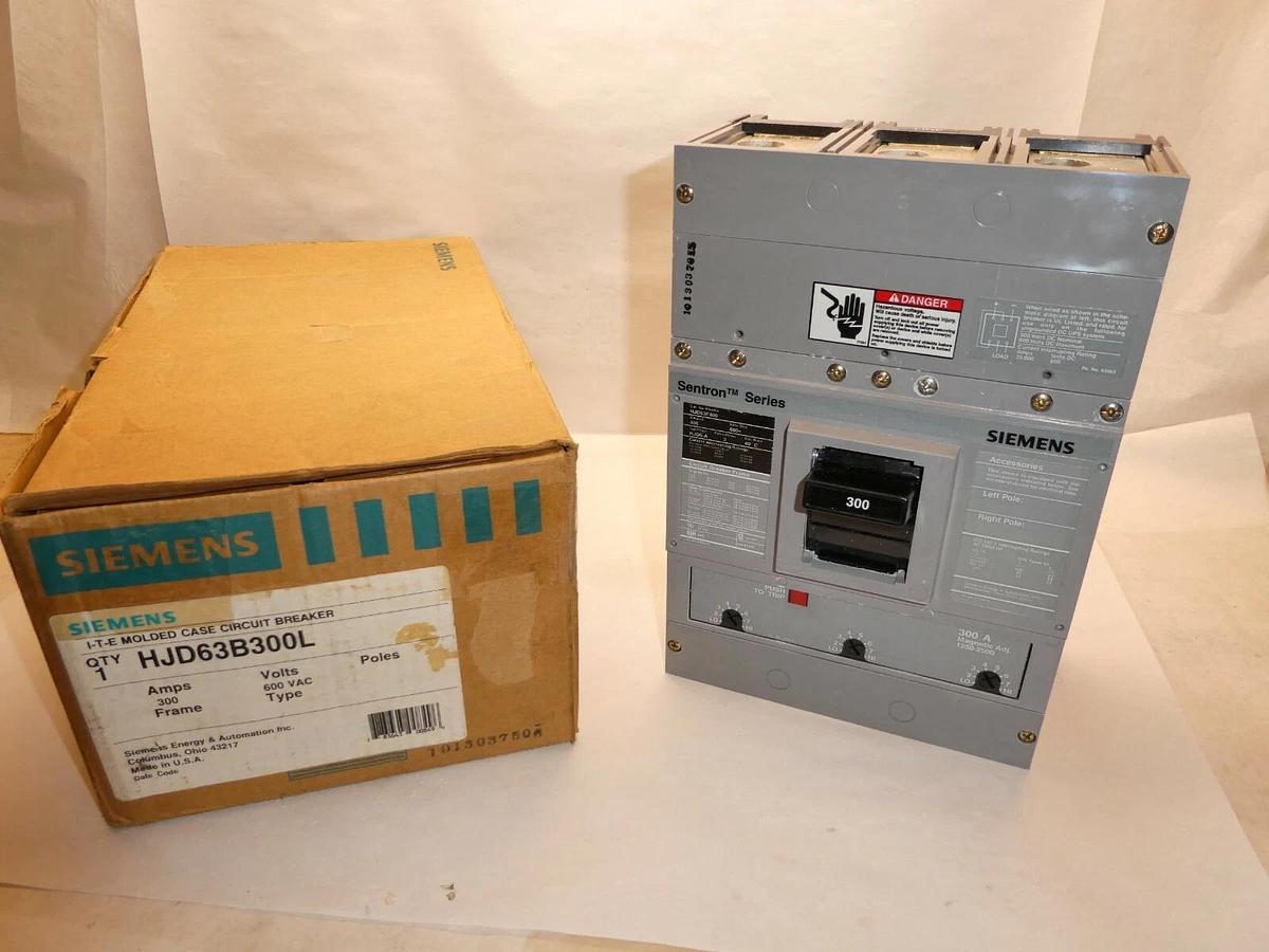 SIEMENS HJD63B300L 300A breaker 300 Amp trip unit  frame hjd63f400 HJD6 3P 300 A