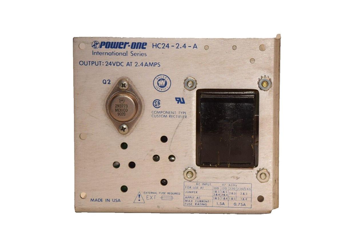 Used Power-One International Ser Power Supply HC24-2.4-A HC242.4A 24vdc at 2.4a