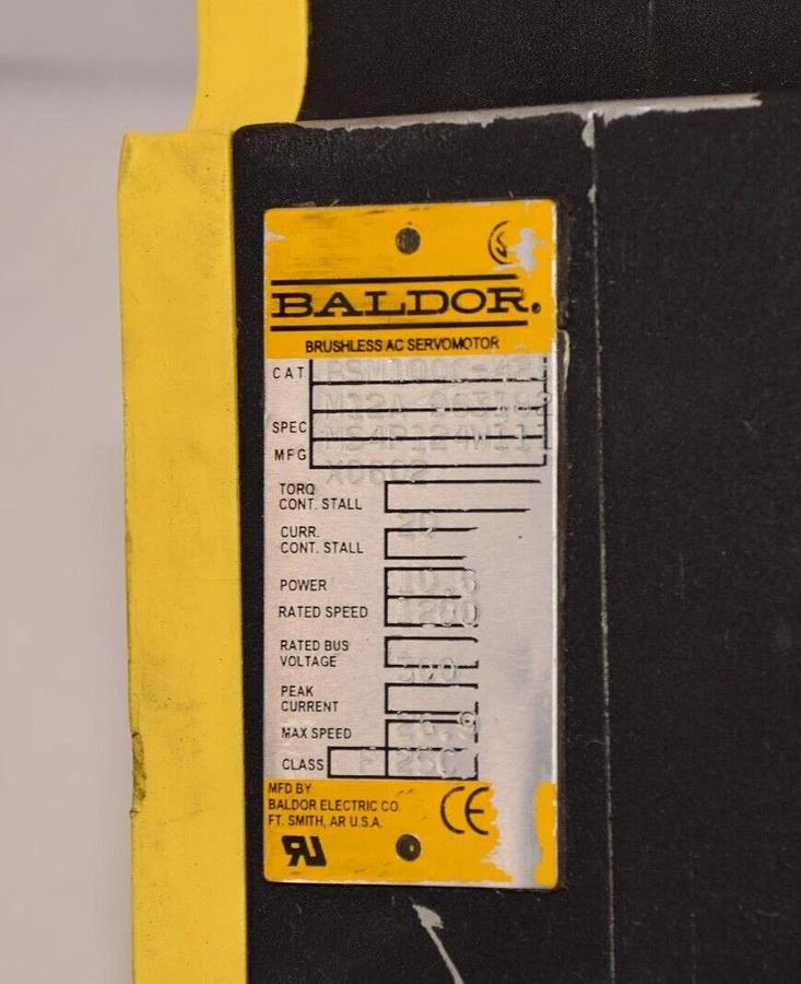 Used Baldor Brushless Servo Motor BSM100C-425M12A 963182 MS4P124W111 X0602 20nm 10.6