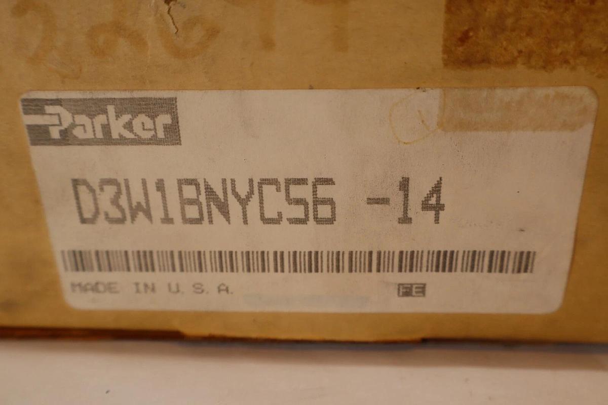 (NEW) PARKER D3W1BNYC56-14 110/120V , .72-.75A , 3000psi Flow Control Valve