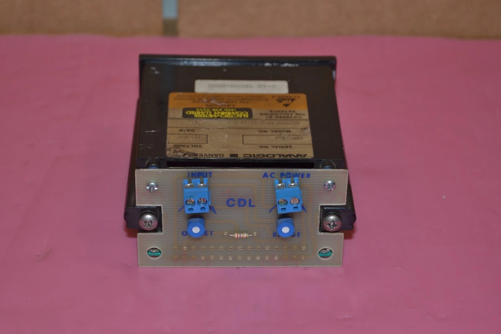 Used ANALOGIC MEASUREMETER II AN25M00-EP-1-XX-10-X-X AN25M00EP1XX10XX 117 VAC