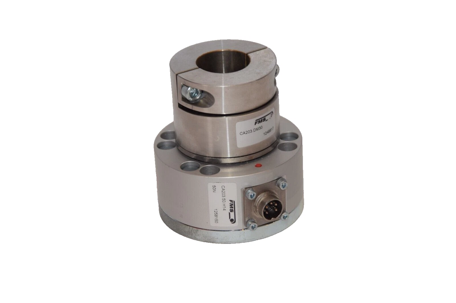 Used FMS CA203.DM30 W/CA203.50.H14 Measuring Sensor With Dead Shaft Adapter