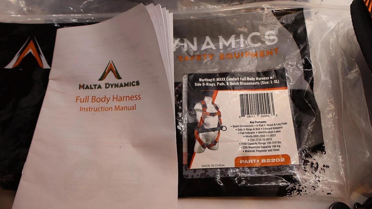 (NEW) MALTA DYNAMICS / WARTHOG B2202 Full Body Harness Size L-XL