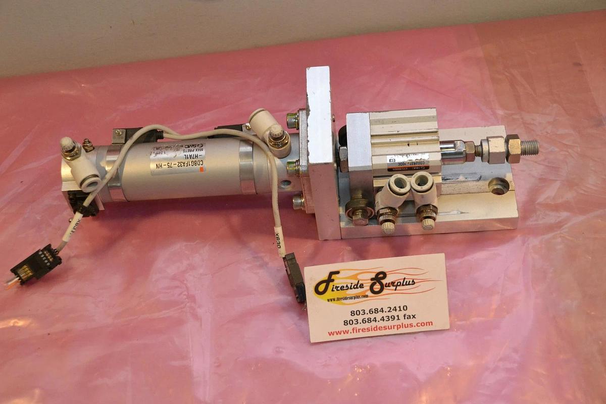 Used SMC AIR VALVE CDBG1FA32-75-HN-H7A1L CDBG1FA32 75 HN H7A1L CDO2B32-10DC