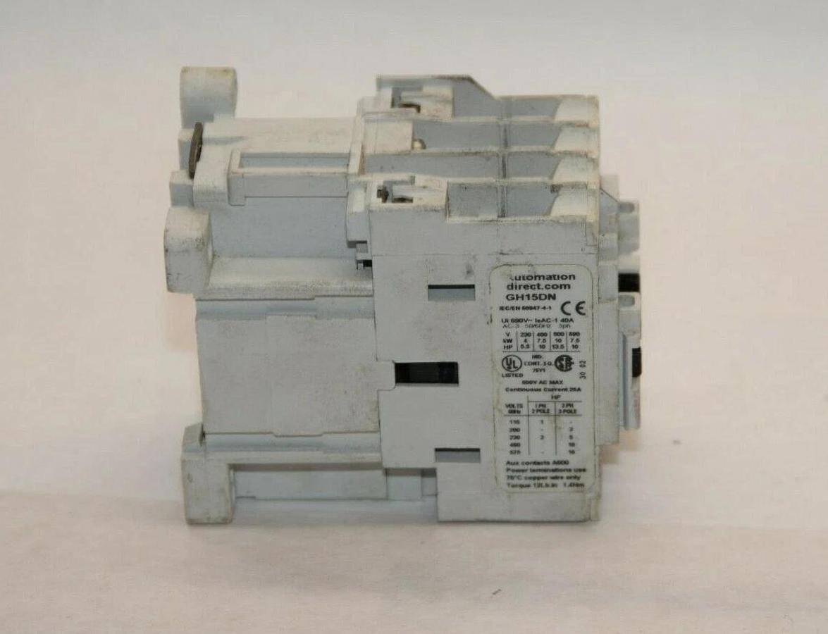 Used AUTOMATION DIRECT GH15DN 40A 110/120V 50/60Hz Coil Contactor